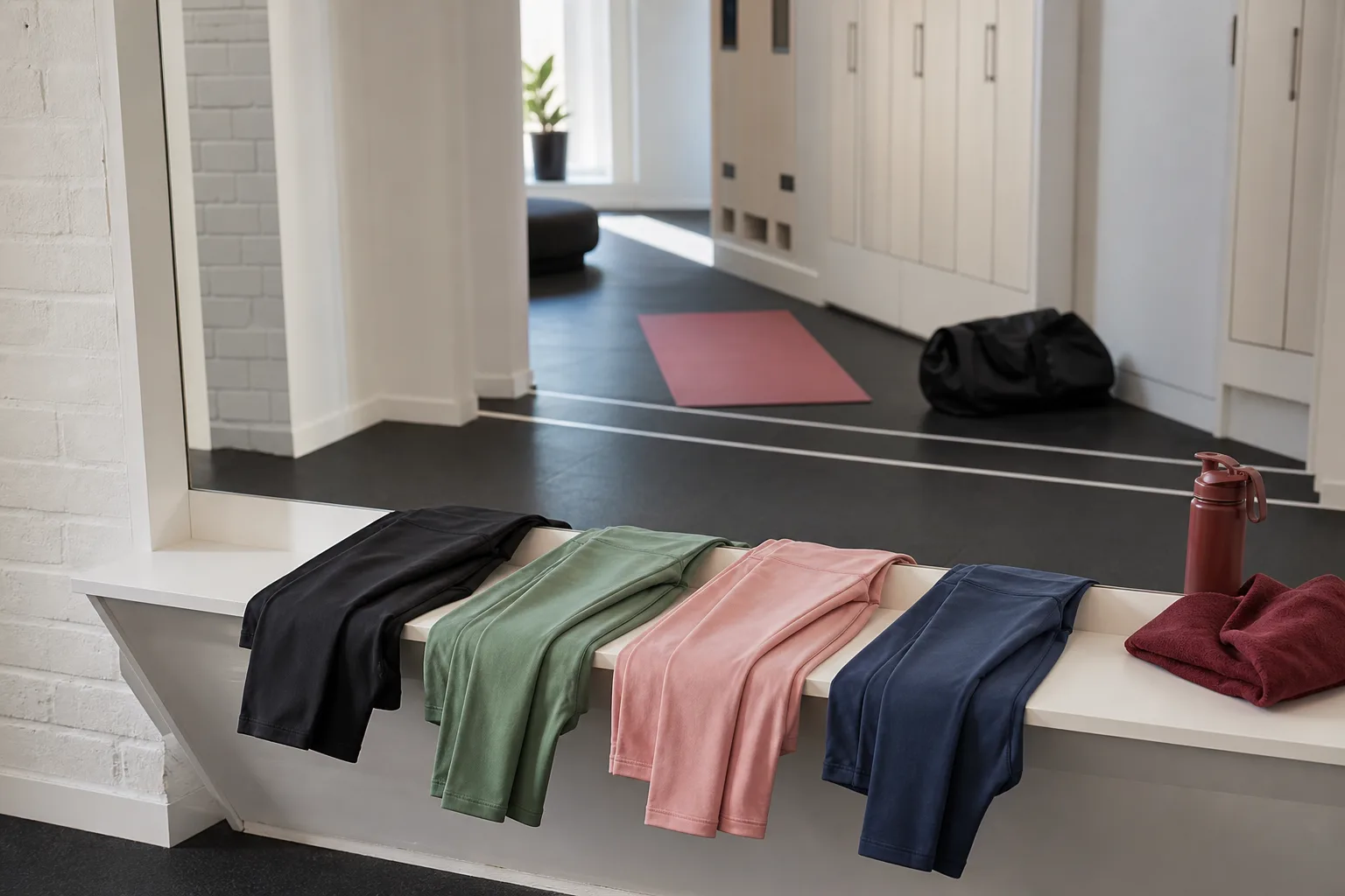 Tights i svart, grönt, rosa och blått