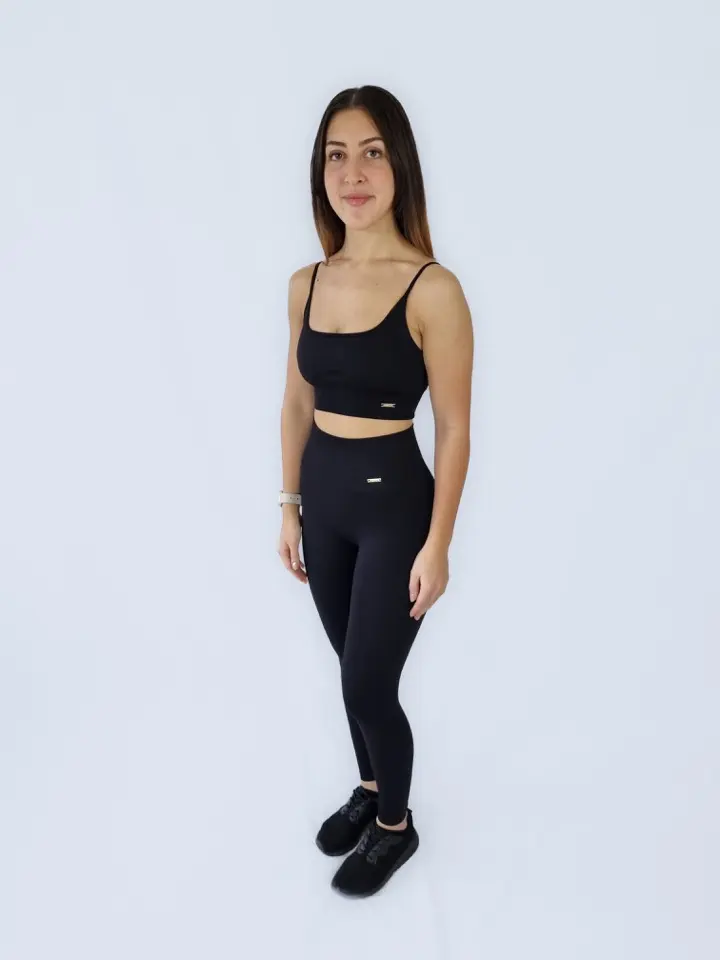 MISS ON CLASSY Seamless Träningstights i svart