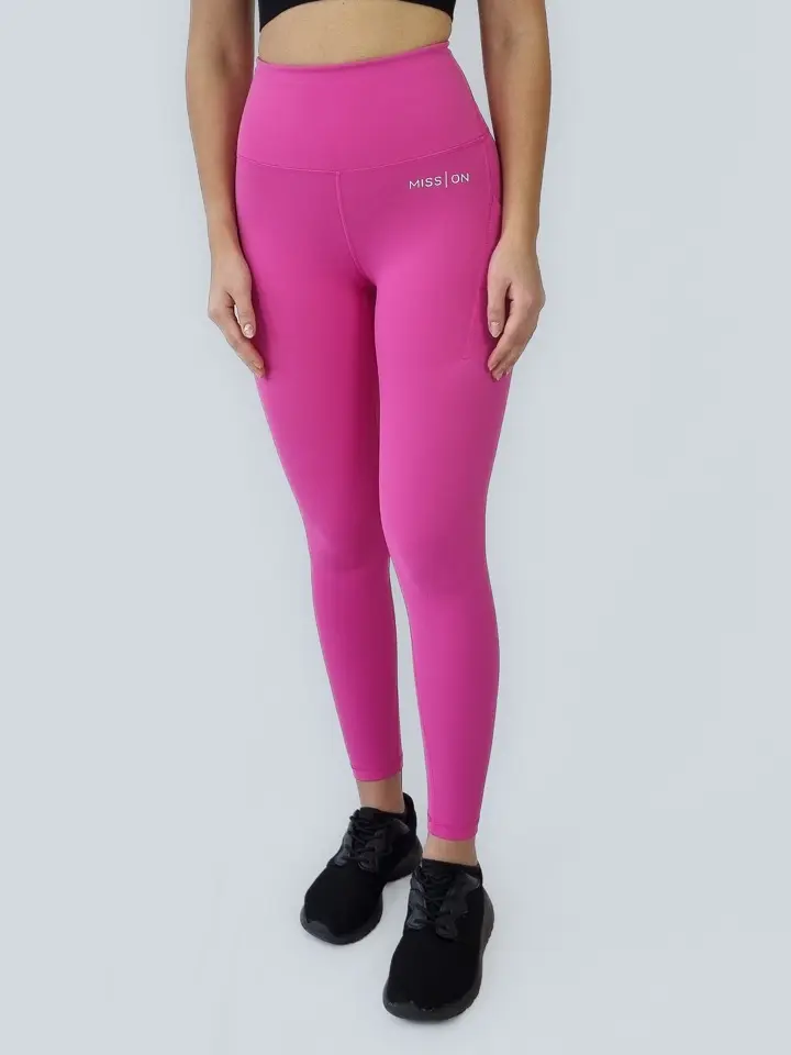 MISS ON POCKET Träningstights i rosa