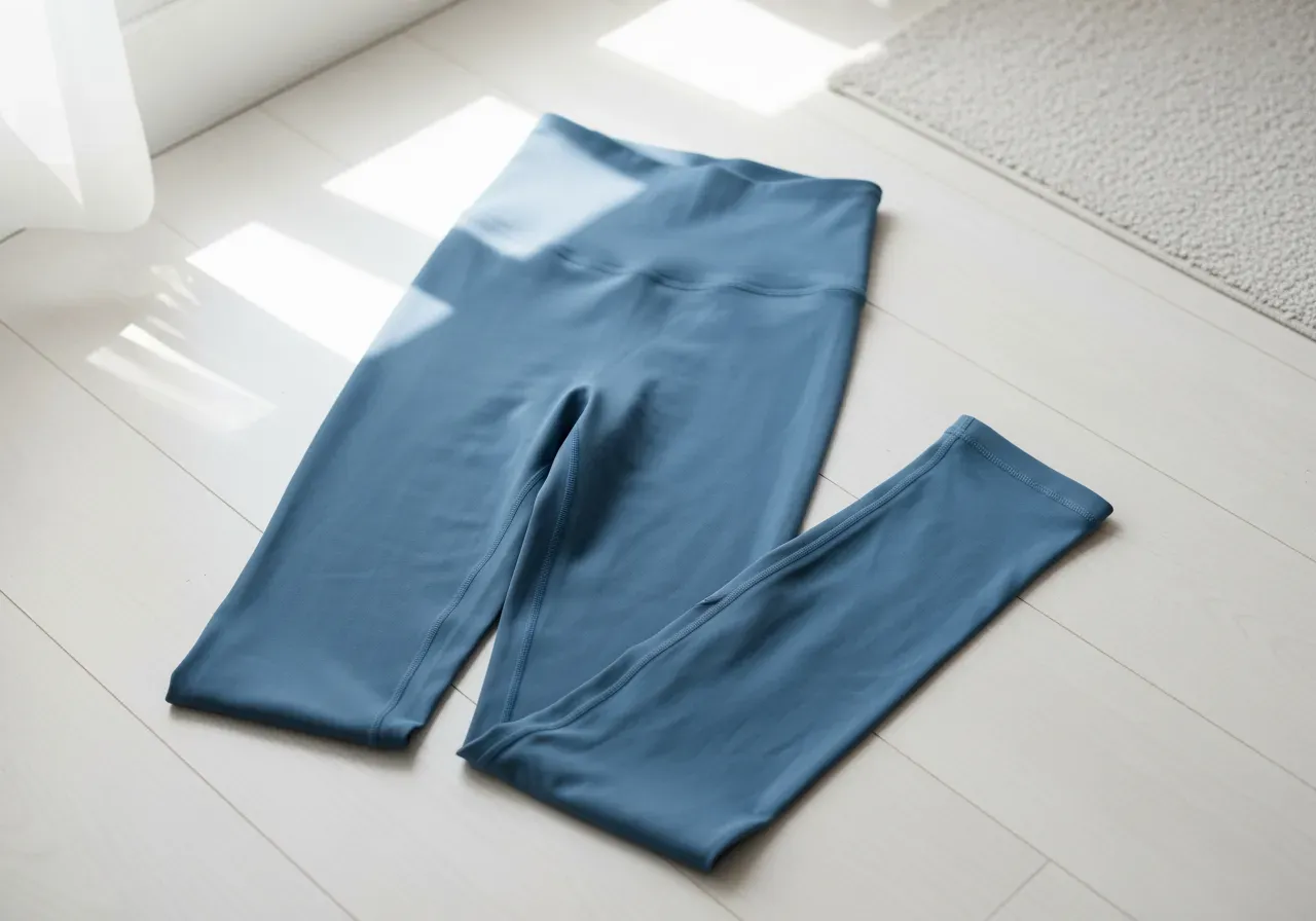 Blå sätesformande träningstights för dam