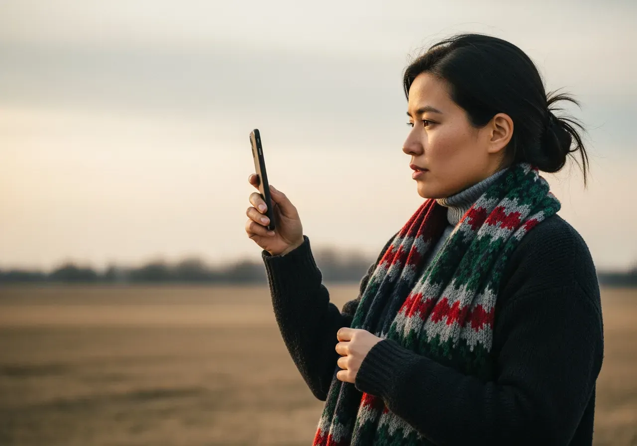 Formande tights i beige och grönt har hon på sig