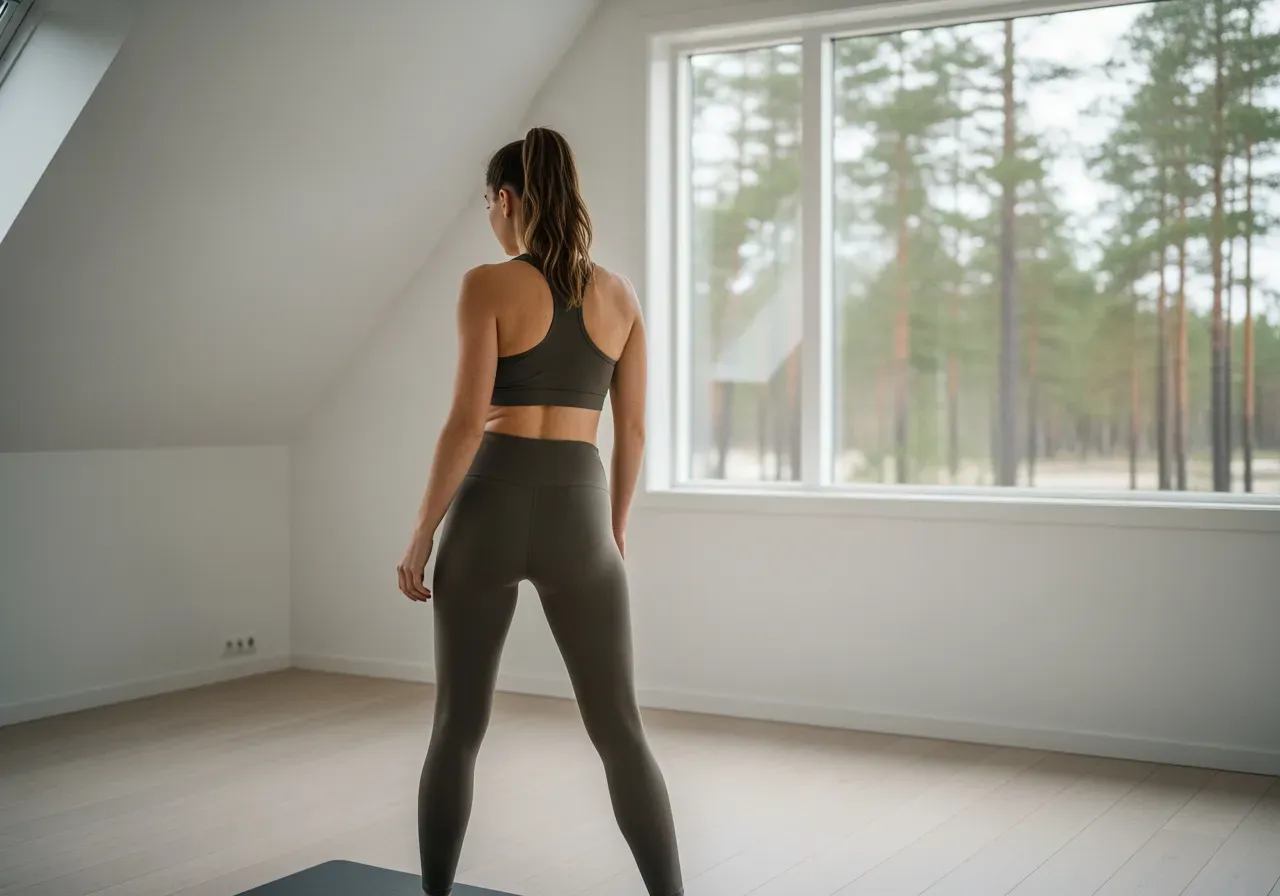 Jordnära träningstights för dam