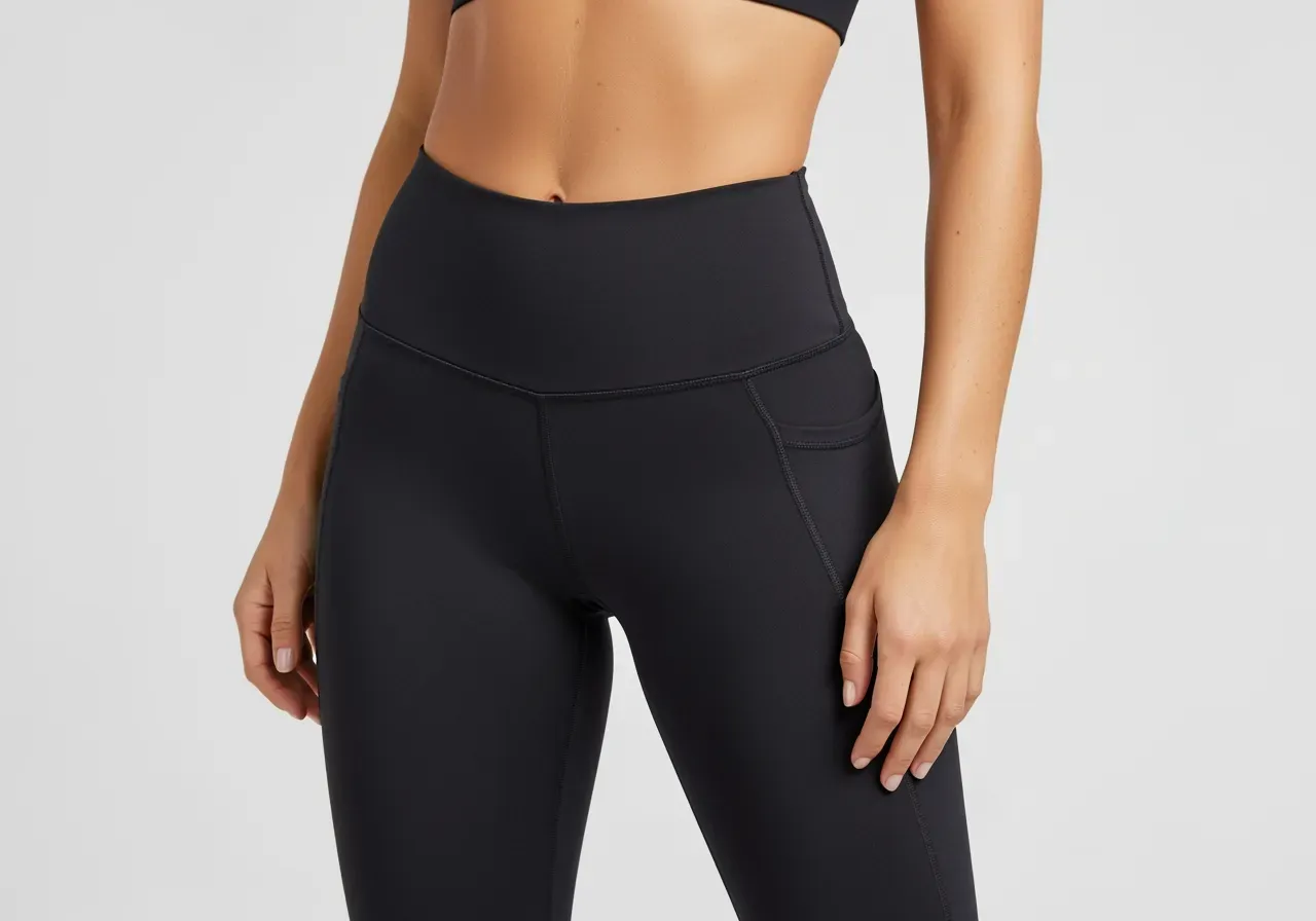 Utställda yogatights dam med ruchad baksöm