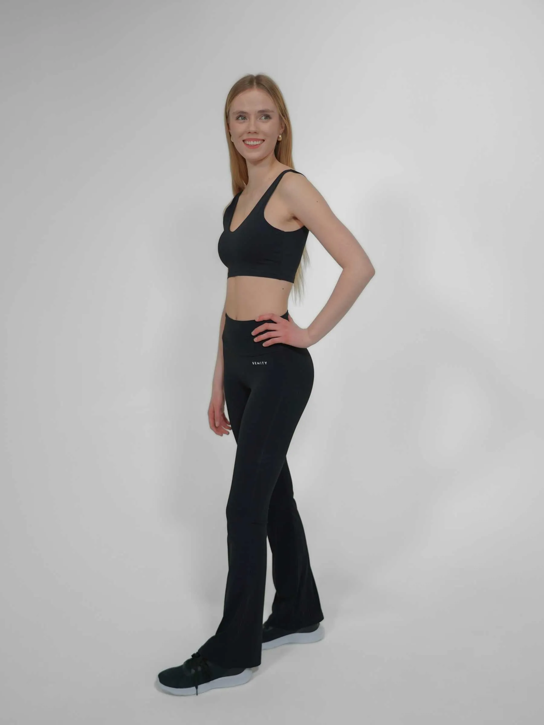 BEMITY FLARE SCRUNCH TIGHTS / YOGA LEGGINGS B012401 - Svart / S