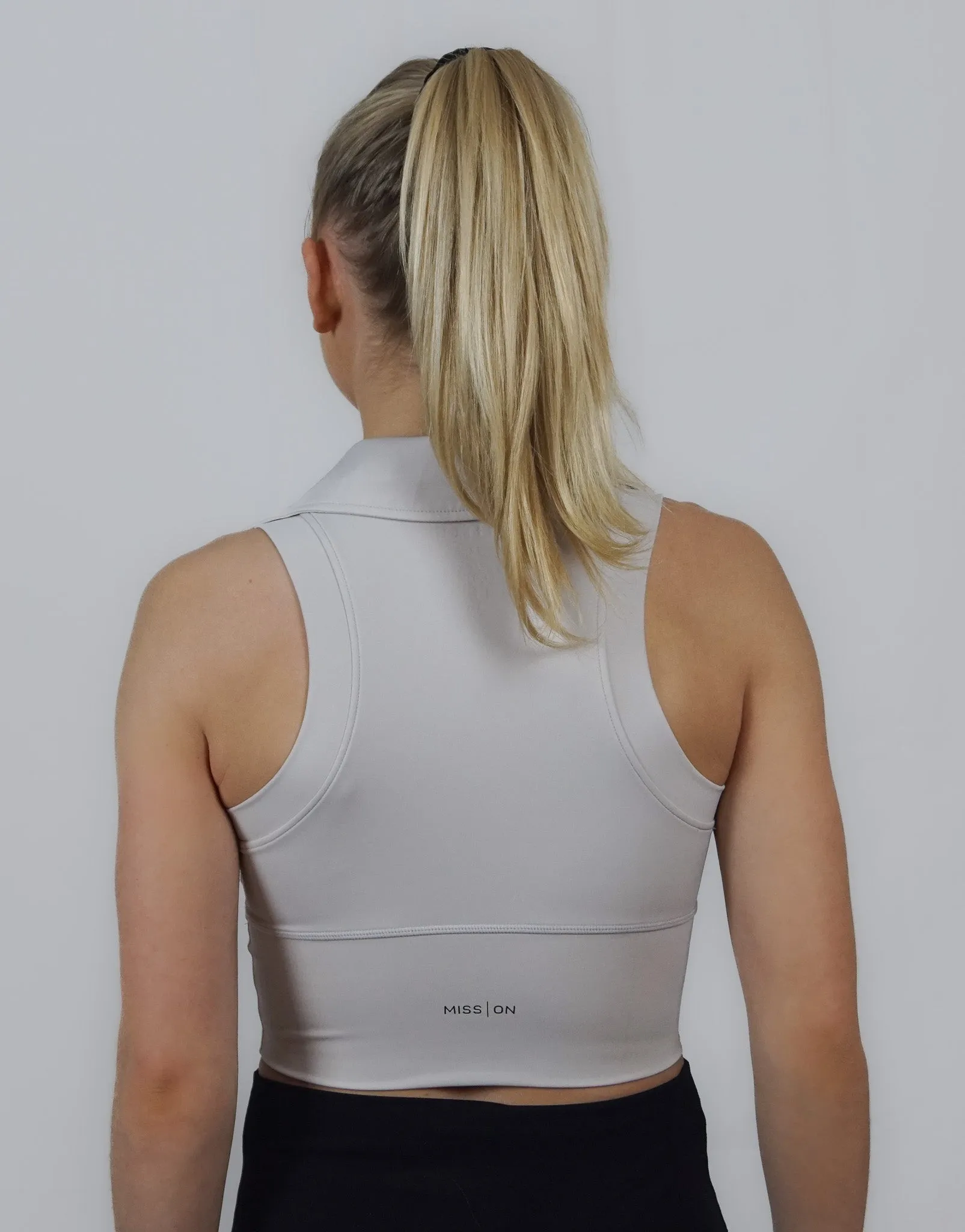 COLLAR TOP - Beige / L