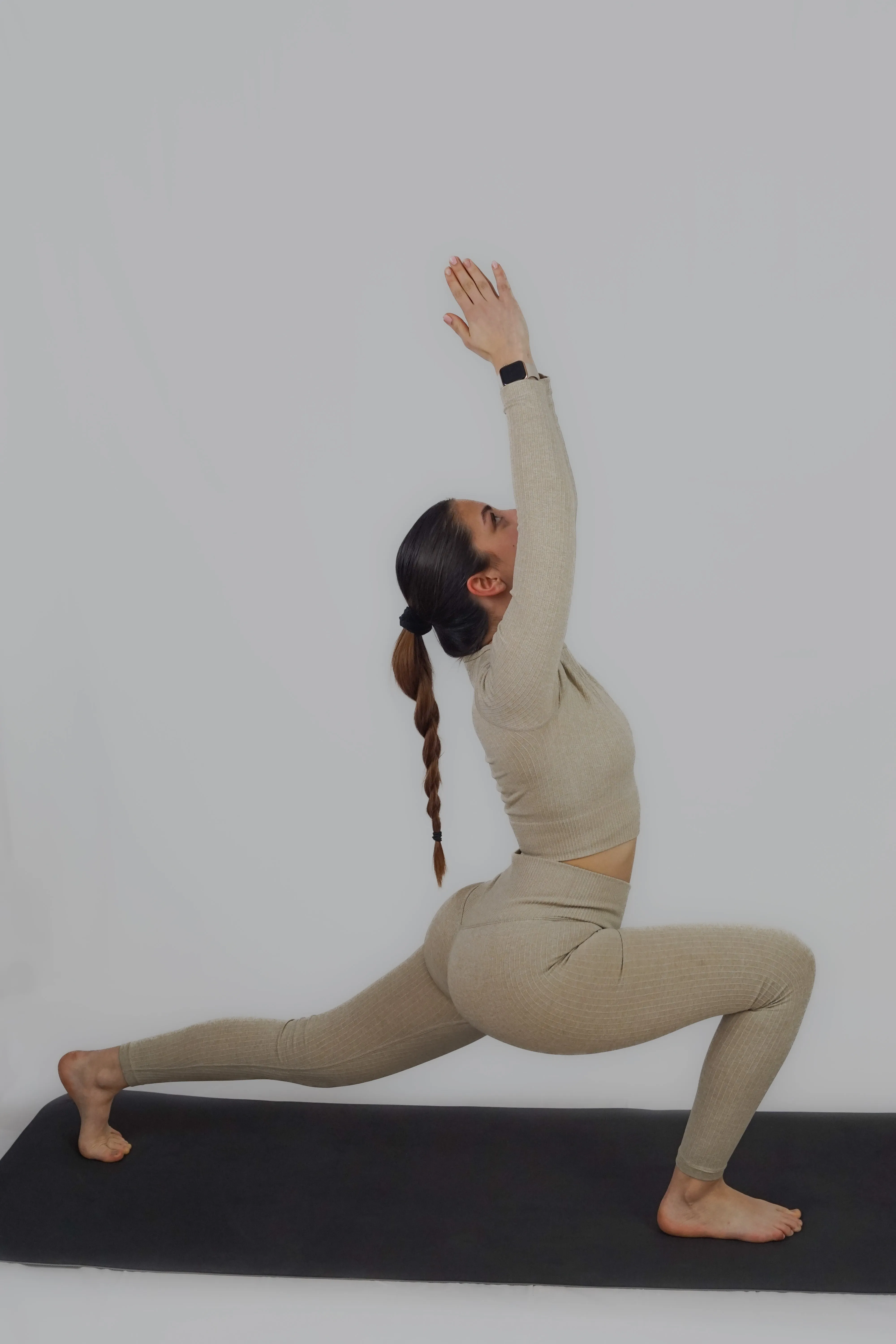 CUTE RIBBED SEAMLESS TOP - Beige / S