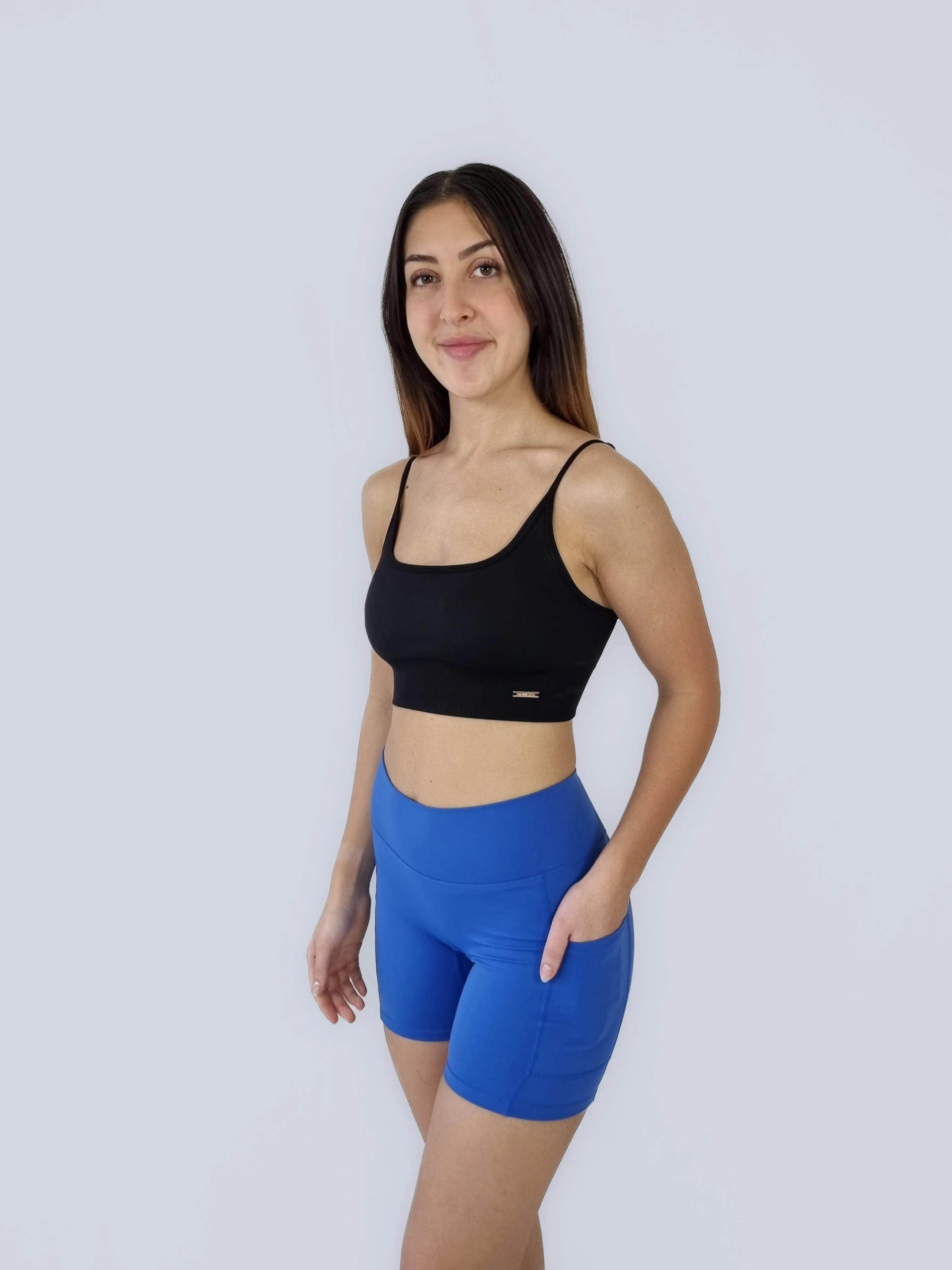 MIDI SHORTS POCKET - Blå / M