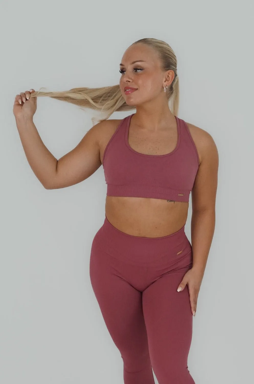 SOFT SEAMLESS TOP - Gammelrosa / S