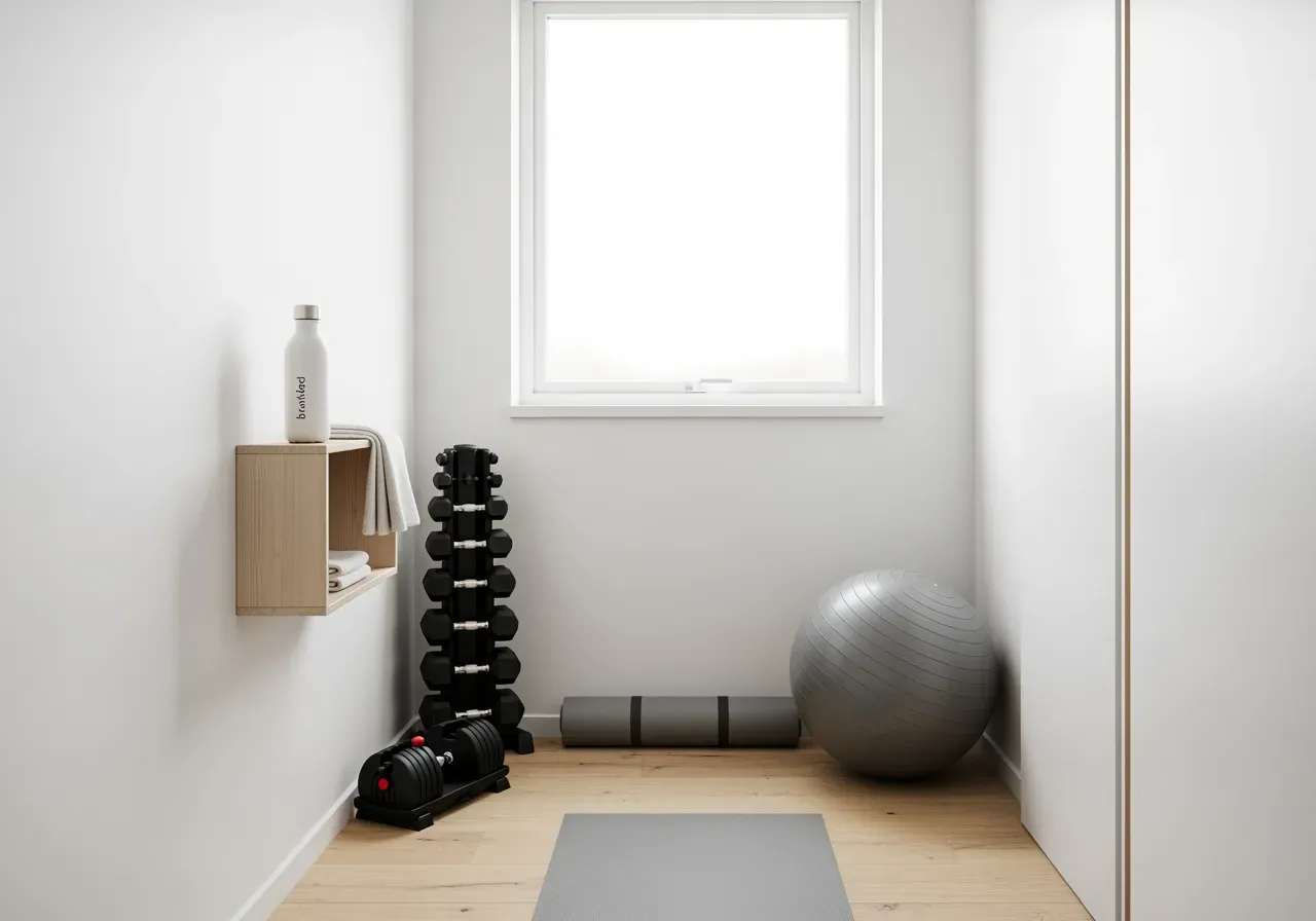 Minimalistiskt hemmagym i liten yta