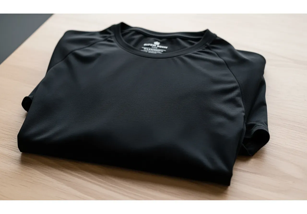 Supermjuk svart t-tröja för träning