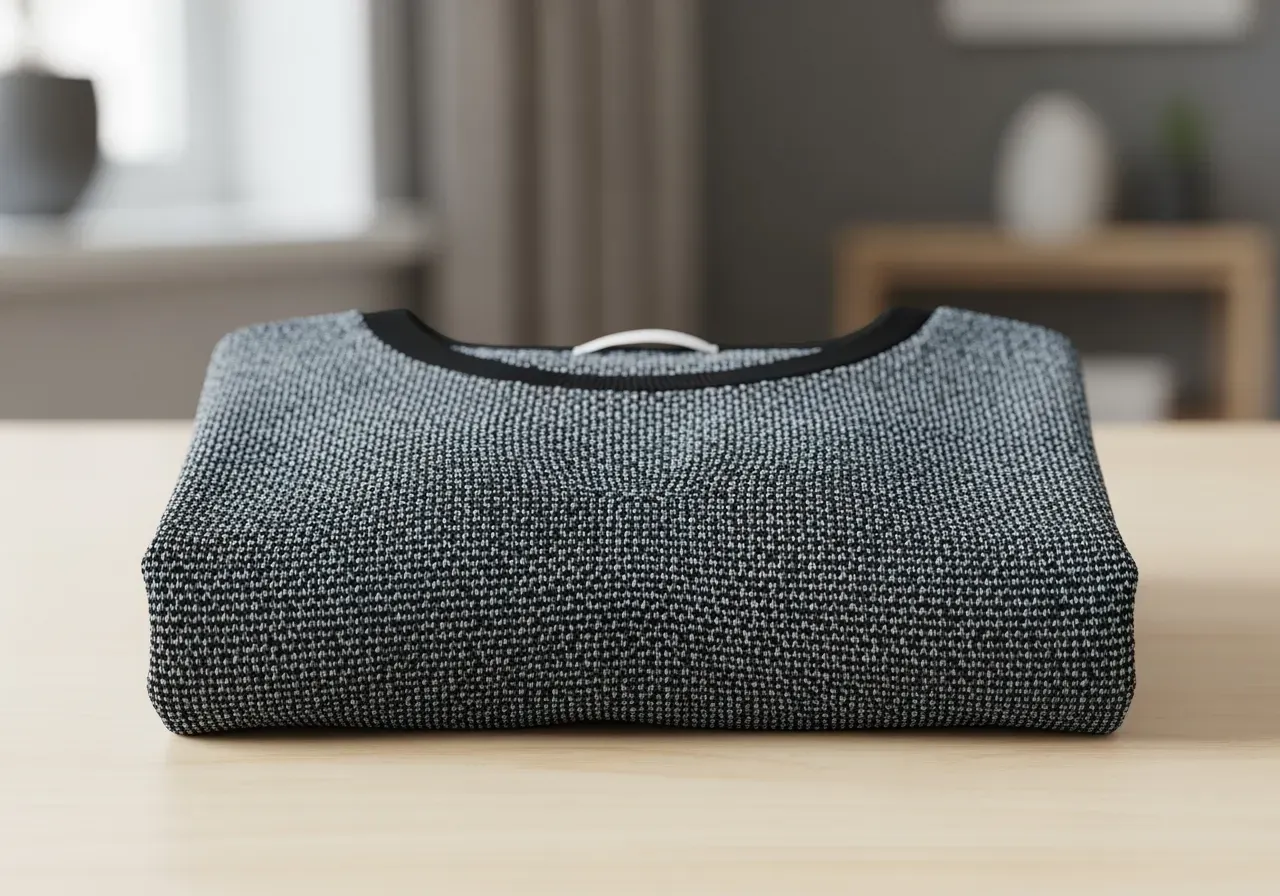 Svart och ljusblå sömlös topp