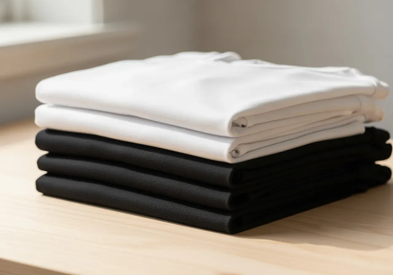 Vita och svarta supermjuka t‑tröjor